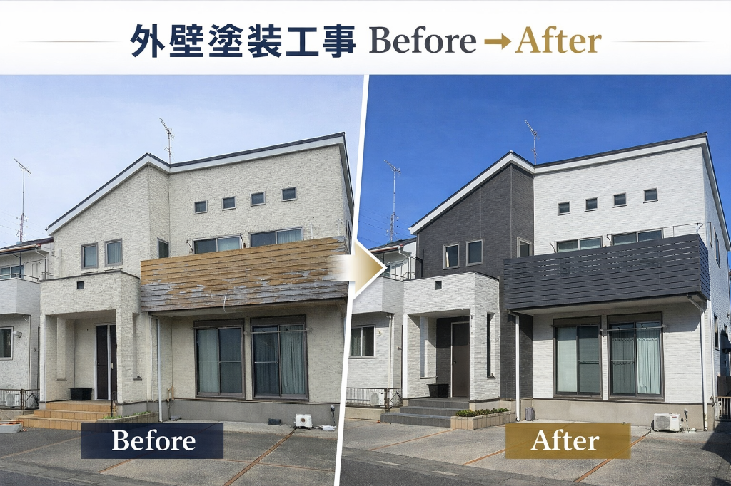 施行事例|千歳市M様邸外壁塗装工事