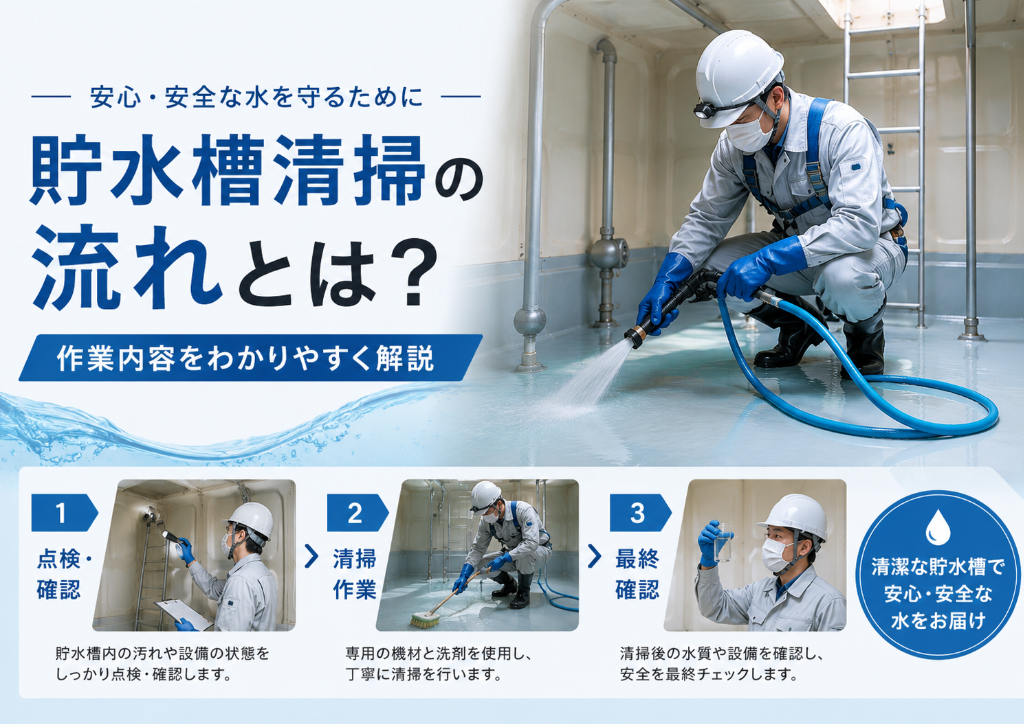 貯水槽清掃の流れとは?作業内容を分かりやすく解説