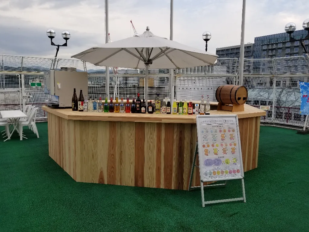 京都タワービル様屋上ビアガーデン　改装工事